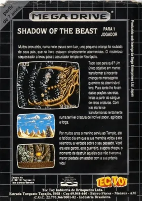 Shadow of the Beast (USA, Europe) box cover back